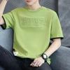 Camiseta Masculina Casual Preta Oversized com Barra Laranja Contrastante Letra em Relevo Manga Curta Solta Confortável Top Diário