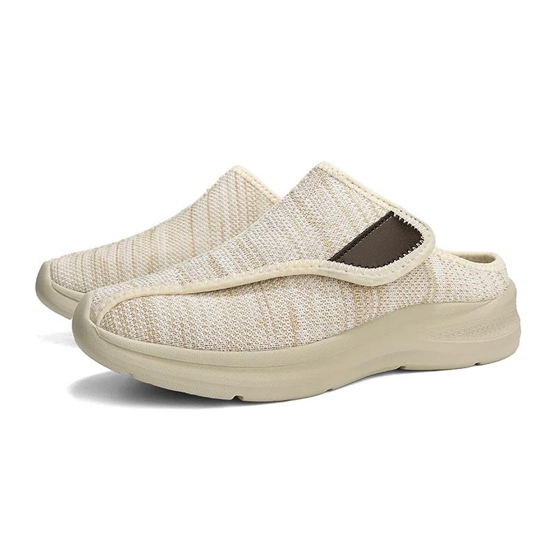 

Fashion Cute Women s Slippers Satin Home Shoes Spring and Autumn Flat Shoes One Foot Up Half Dragged Men s Bare Feet Shoes Lazy People 35 бежевый