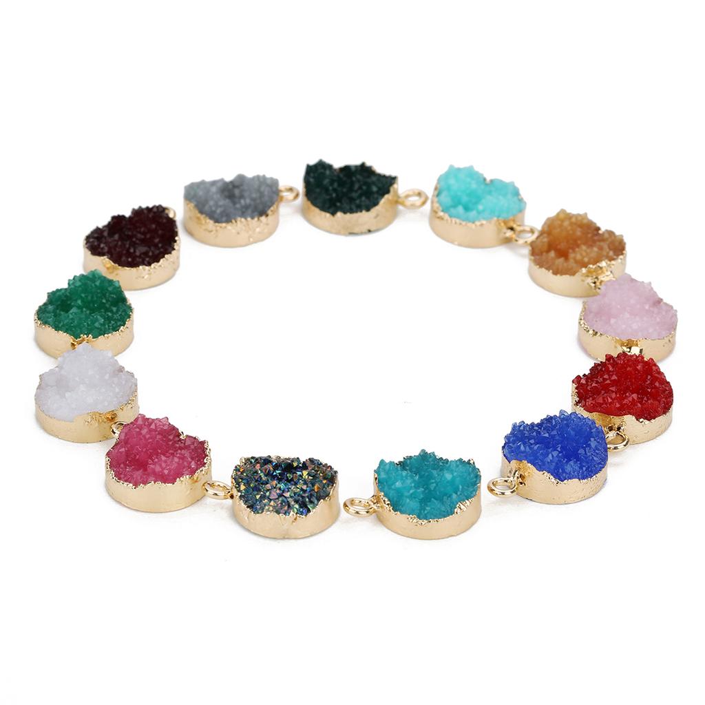 5Pcs/lot Resin Imitation Crystal Cluster Charms Colorful Pendant for Jewelry Making Accessories DIY Necklace Earrings Bracelet