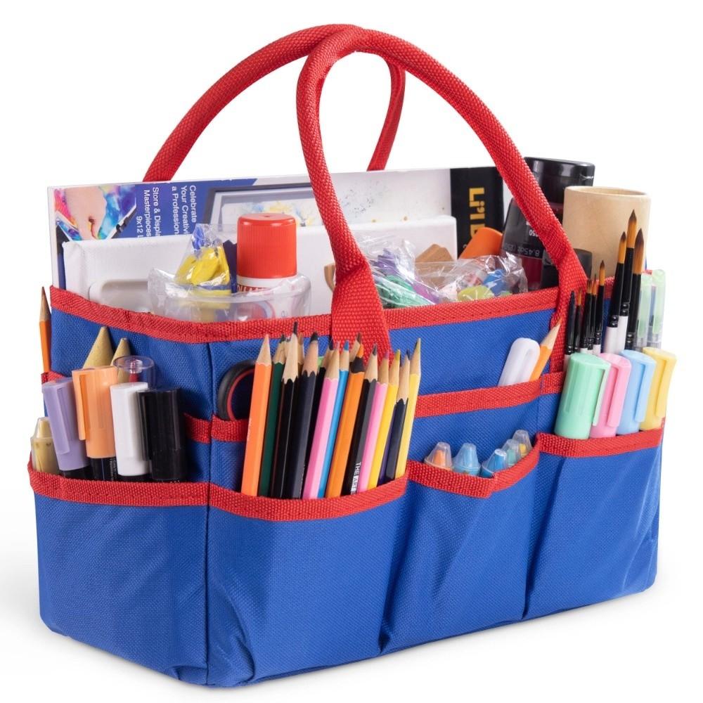 600D Nylon Stoff Buch Aufbewahrungstasche Bastel Organizer Tragetasche Für Basteln Schule Reisen Büro Schreibtisch