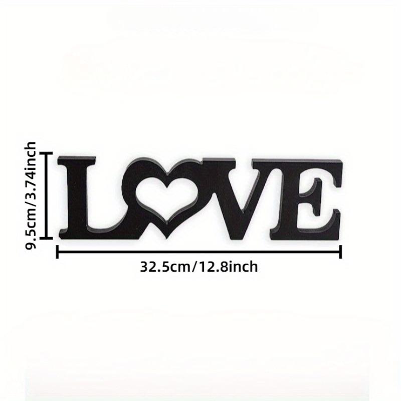 1ks 'LOVE' Nápis Dekor Dřevěné Ruční Práce Sochy Ornament Festival Chata Dekorace Všestranný Domácí Akcent Party Dekorace