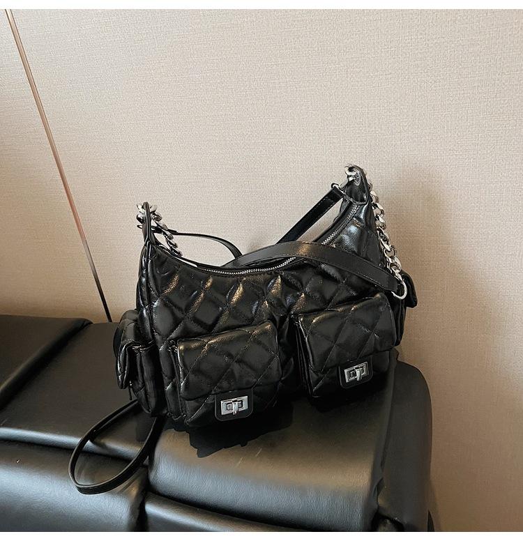 

весна 2025 новый корейский тренд мода универсальная сумка-цепочка женская повседневная для работы сеньорский стиль сумка-мессенджер через плечо