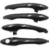 FZJDSD 4PCS Exterior Outside Door Handle Primed Black Front Rear Left Right 82651-3W000, 82652-3W020, 82661-3W000, 82662-3W020 Compatible with Kia