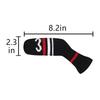 Scott Edward 10-Piece Golf Iron Headcovers, Cute Sock-Shaped, Washable, Durable Golf Club Head Protectors, Black