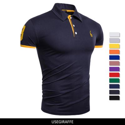 Usegiraffe Summer Casual Polo Shirt Men's Fashion Self-cultivation Polo Cotton High-quality Business Polo Shirt T-shirt Short Sleeves