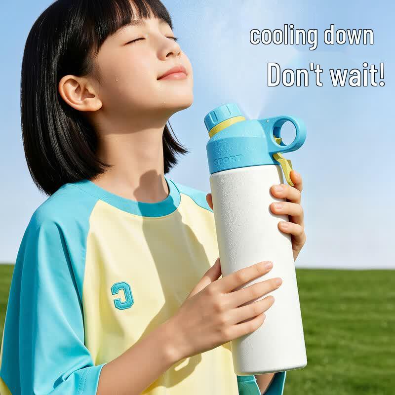HOOMEY Kids Insulated Spray Water Bottle