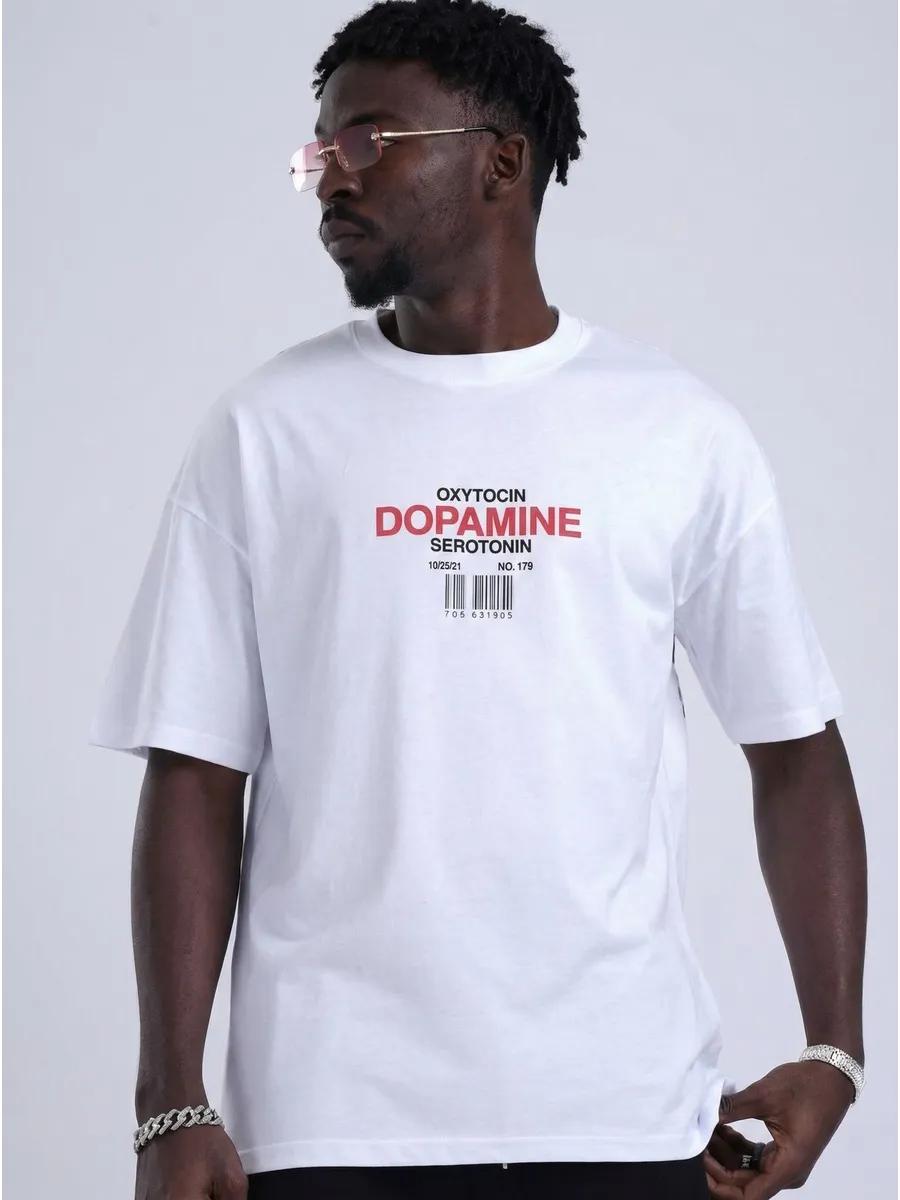 Oversized T-shirt with dopamine print M