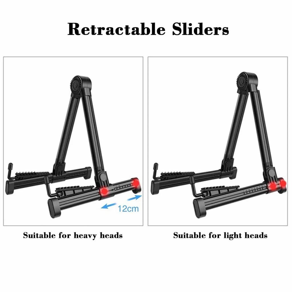 Guitar Stand Folding A Frame Floor Universal ABS for Acoustic Classical Electric Bass Guitars Banjo Ukulele Portable