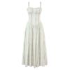 Romantic Floral A-Line Spaghetti Strap Dress for Women, Spring Arrival, French Seaside Vibe, Stunning Waist-Cinched, Wide Hem Design