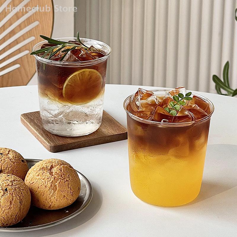 Coffee Cup Curled Latte Cups Household Glass Drinkware Juice Milk Simple Mug Transparent Water Bottles Glassware Cups Coffeeware