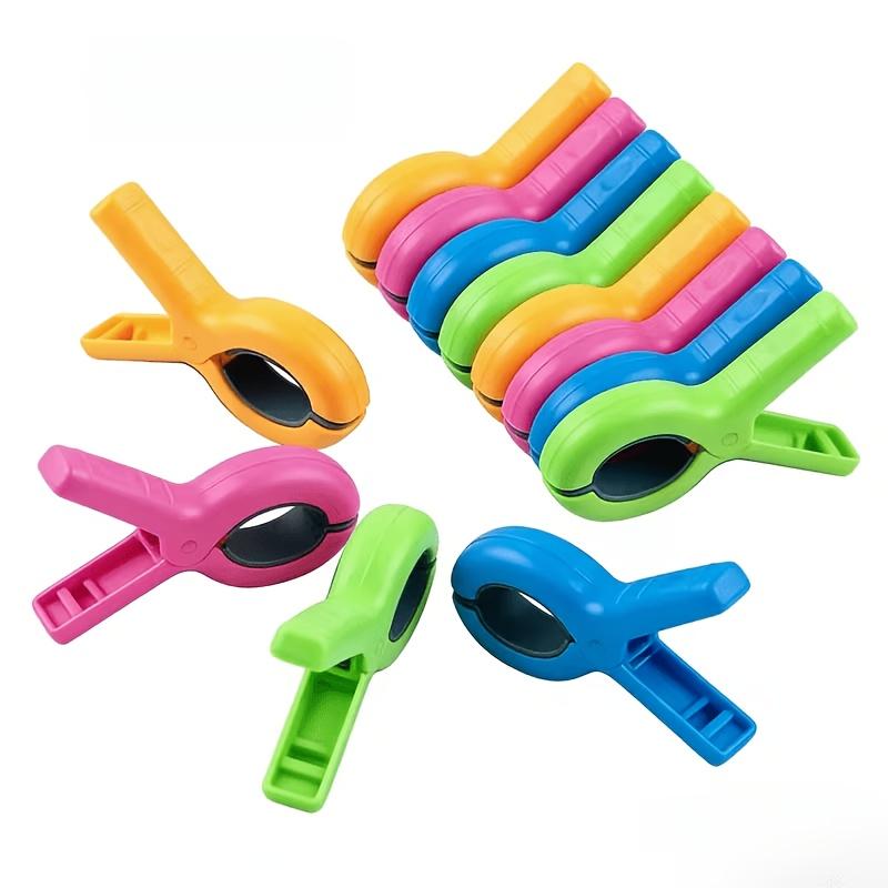 14pcs Random Color Windproof Chair Clips, Oversized Beach Towel Holders, Anti-Slip Clips. Suitable for Pool Lounge Chairs, Outdoor Use