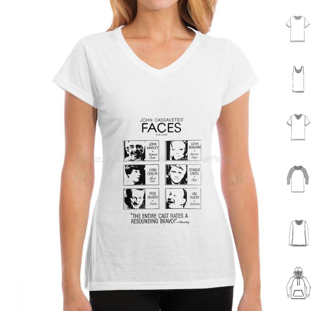 Faces  1968  Movie Poster T Shirt Big Size 100 Cotton Gena Rowlands John Cassavetes A Woman Under The Influence Film Peter