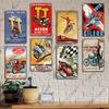 Motorcycle Vintage Poster Metal Plate Cafe Racer Festival Race Bred Motorcycle Metal Tin Signs Wall Decor Riders Club Man Cave