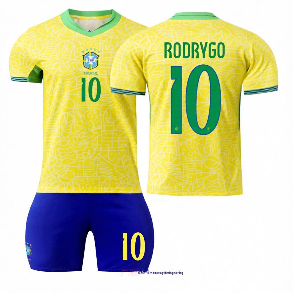 2024 Copa América Brazil Home/Away Jersey Set: Neymar, Vinícius, Raphinha #10