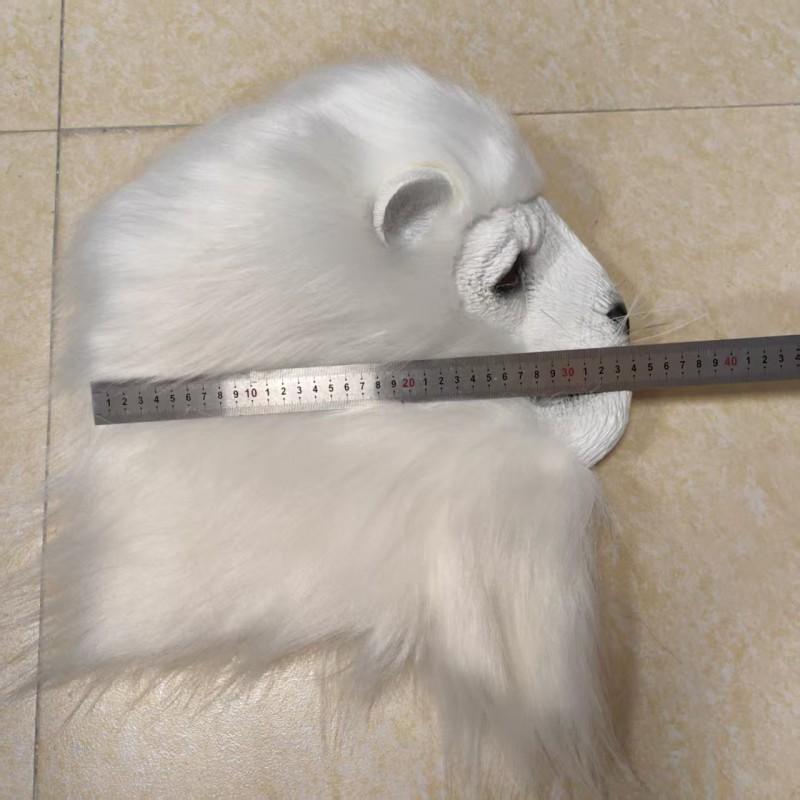 Halloween White Lion Mask Latex Animal Headgear Cosplay Party Costume