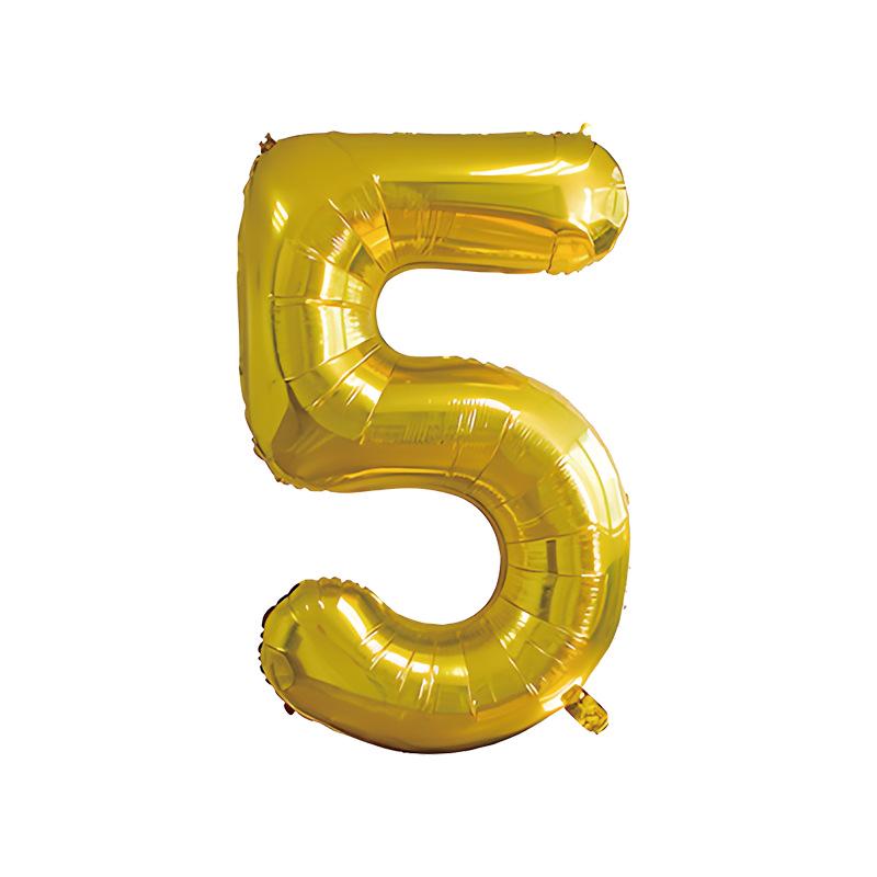 32-Inch Body Shaping Numeric Balloons - Gold & Silver, Floating Birthday & Celebration Decor