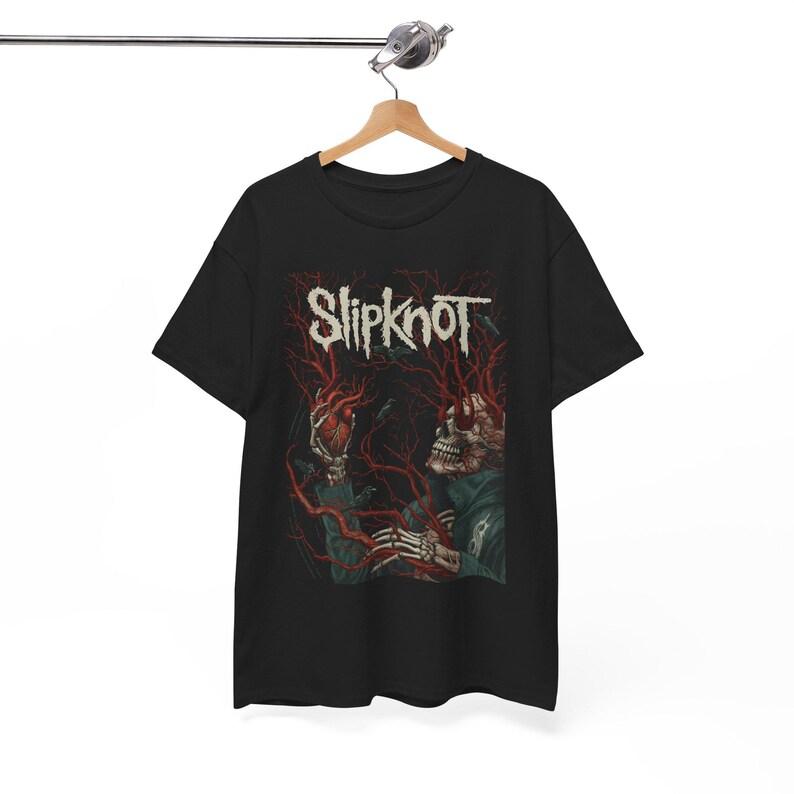 

Летняя мода 2026 Модная футболка Мужчины Женщины Винтажный топ Хоррор Slipknot Графическая футболка _ Мерч Хэви-метал группы Хип-хоп Уличная одежда Свободный крой 4XL
