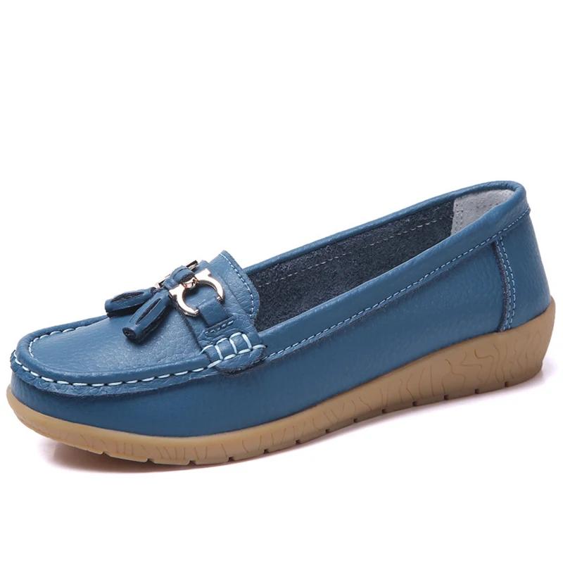 Fashion Women Shoes Nurse Loafers Shoes Classics Flats Zapatos Mujer Comfortable Flat Shoes Women White Casual Leather Women's Footwear
