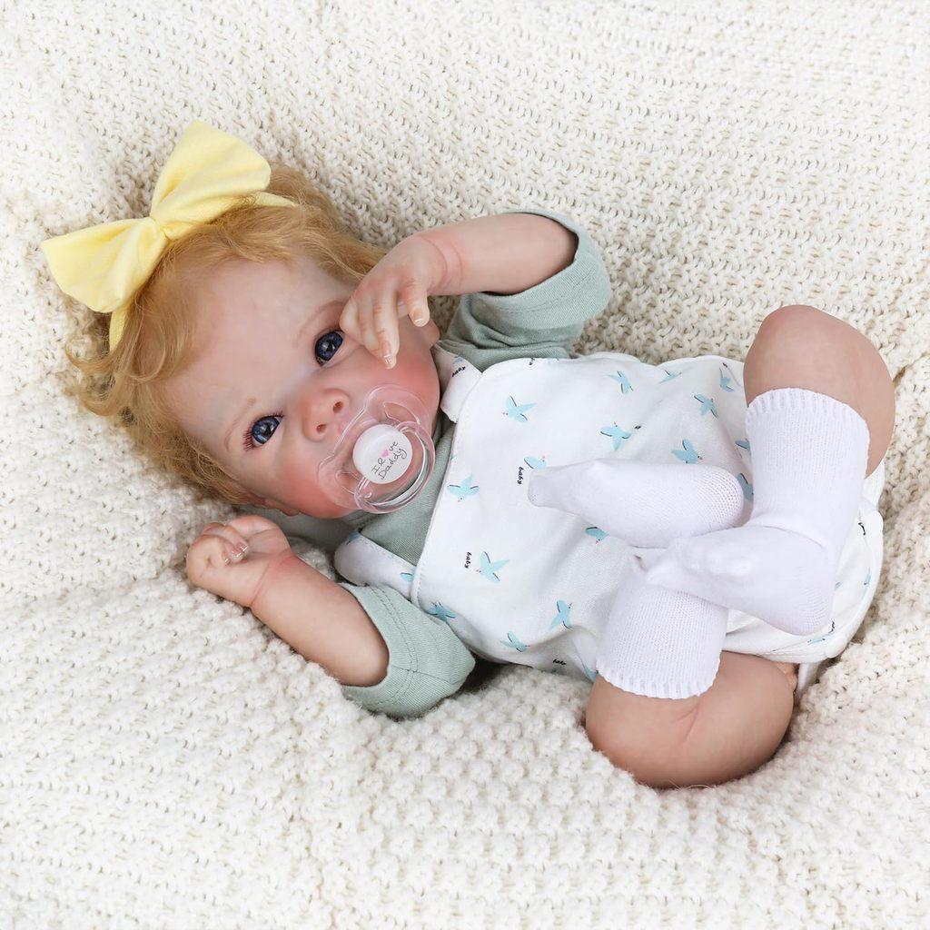Silicone Reborn Baby Doll With Straps For Kids Gift And Collectors