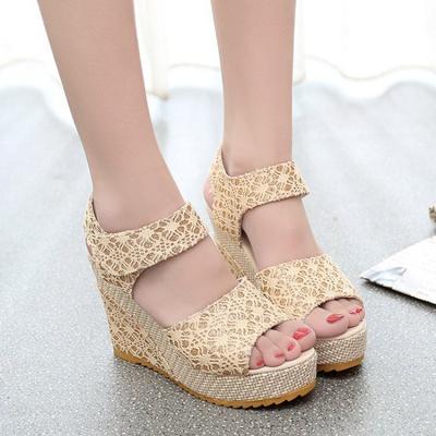 Modeschuhe für Damen Übergröße 35-40 2025 Sommer Elegant Damen Plateau-Sandalen Rutschfeste Keile Sandalias Mujer Casual Strandschuhe