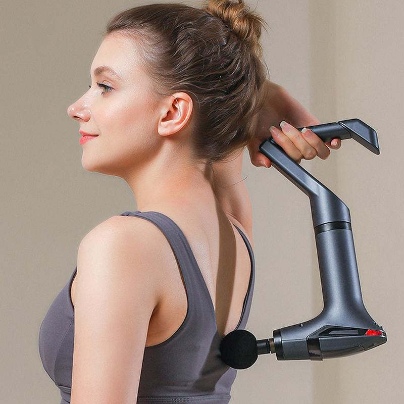 Electric Massager Multi Functional Detachable Handle Splitting Strap Fascia Gun For Whole Body Muscle Soothing Percussion Hammer
