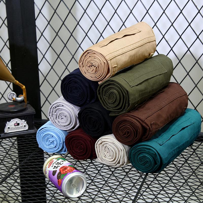 Men'S Spring And Autumn Men'S Casual Pants Youth Korean Edition Trendy Slim Fit Multi Color Pure Cotton Casual Versatile Long Pants