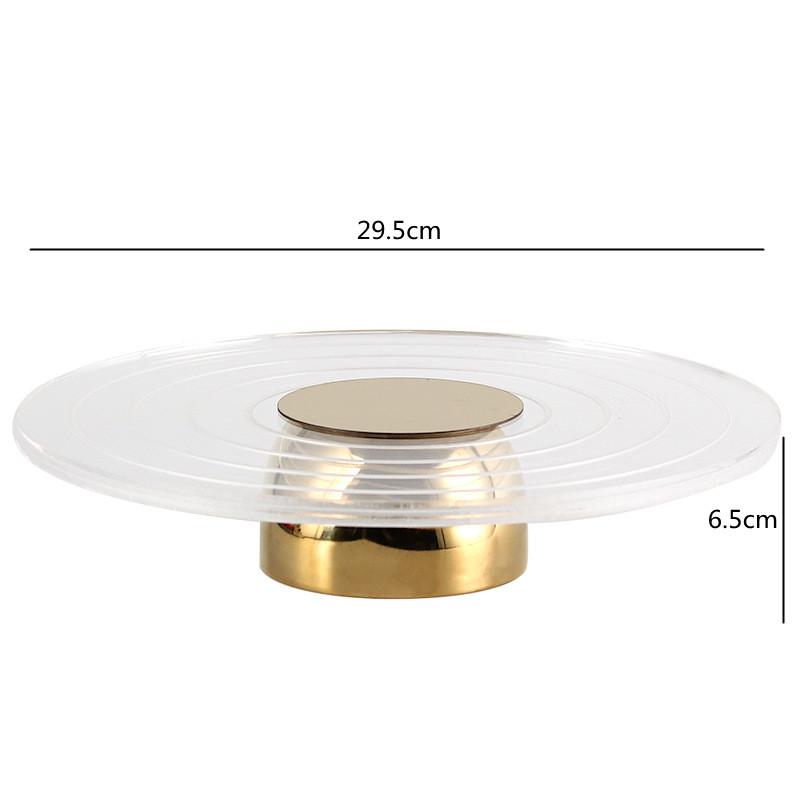 

Metal Circular Transparent Acrylic Tray, Restaurant Cake Rack, Jewelry Storage Tray, Living Room Coffee Table Storage Tray