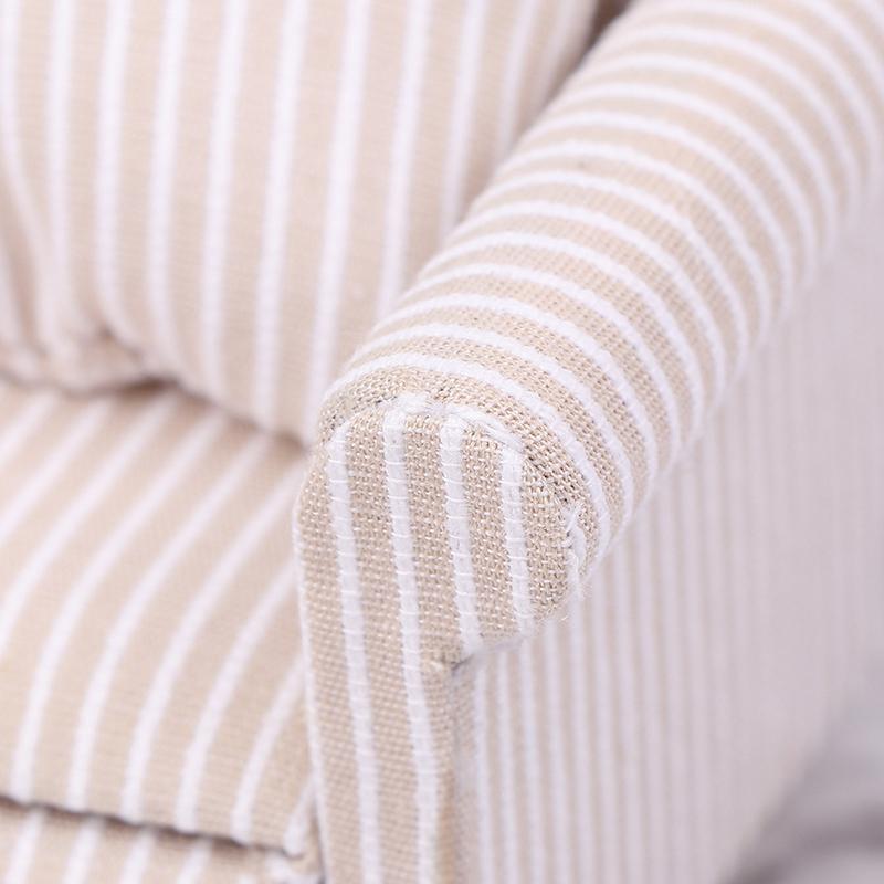 1:12 Mini Furniture Sofa With Pillow For Dollhouse Kids Pretend Play Diy Decor