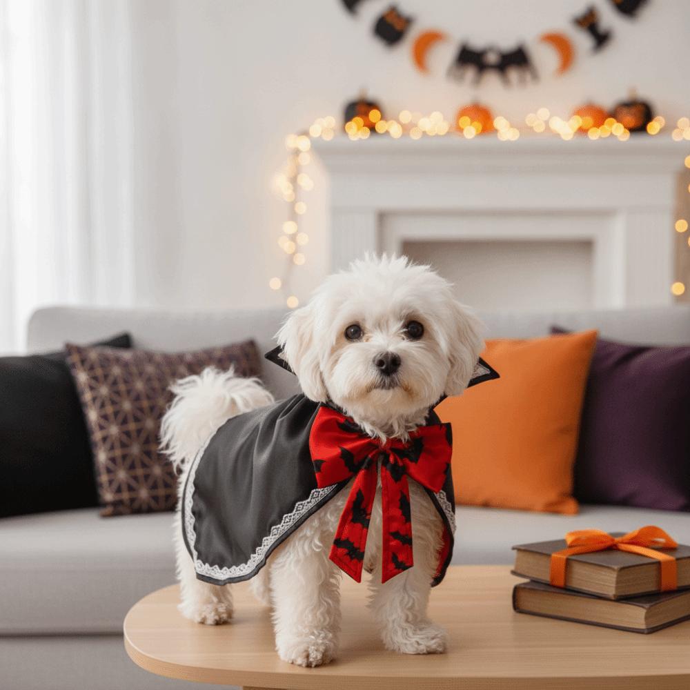 Stand Collar Dog Halloween Cape Open Chest Cat Wizard Robe Pet Bat Cloak  Dog Clothing