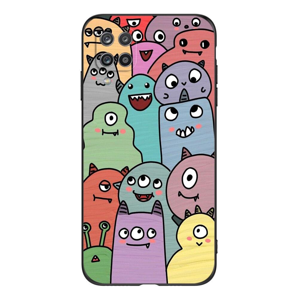 For Samsung A12 M12 Case Phone Cover On Samsung Galaxy SM-A125F M12 M127  Black Tpu Case Cute Funy