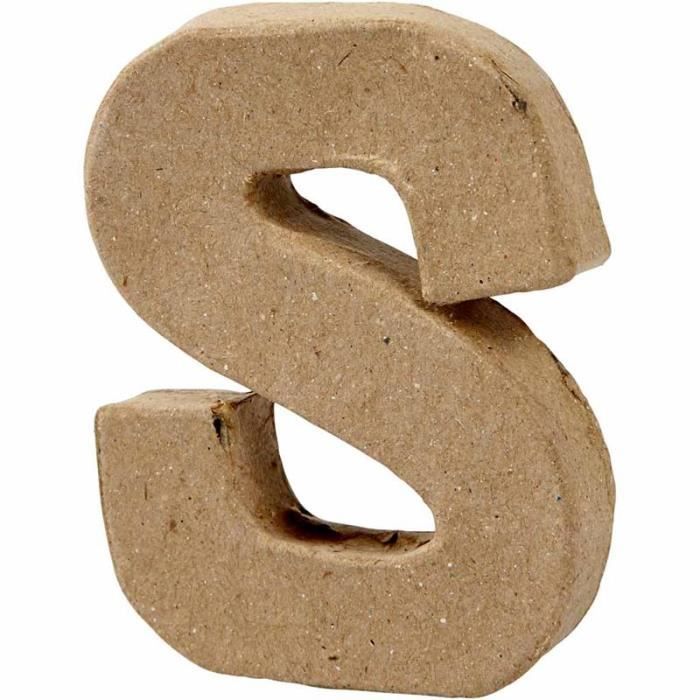 Decorative Letter - Beige - Papier Mâché - Interior