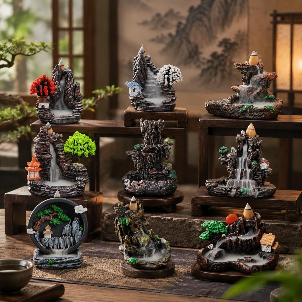 River Waterfall Incense Censer Mountain Shape Waterfall Incense Burner Living Room