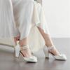 Big Size 32-43 Women Pumps Sweet Bowtie Shoes Sandals Chunky Female High Heels Party Wedding Prom Footwear Girls Shoes