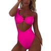 Women Sexy  Print Bikini Set Push Up Bathing Swimwear High Waist Swimsuit