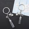 Chaveiro de Garrafa Vazia de Vidro Pingente Transparente Frascos de Óleos Essenciais Perfume Mini Garrafa dos Desejos Chaveiro Para Artesanato DIY