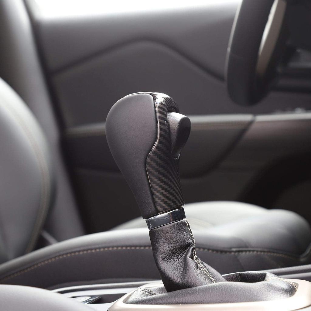 JeCar Gear Shift Knob Cover Trim for Jeep Cherokee 2014-2018 Carbon Fiber Interior Accessories
