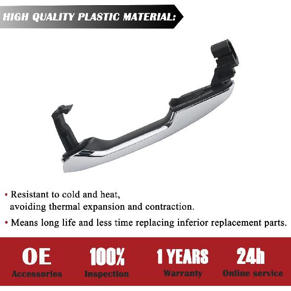 TQPONLY Exterior Door Handle Compatible With 2011-2015 Ford Explorer Edge,Front Outside Driver Side With Key Hole | Replaces BA1Z78218A14A