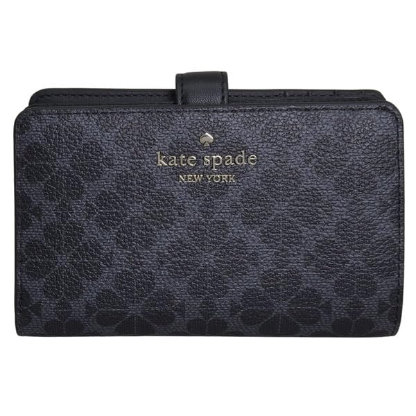[Kate Spade] Women's Bi-fold Wallet, Compact, Outlet, Brand, Black, WALLETS MED COMBIFLD KN756 001 [Parallel Import]