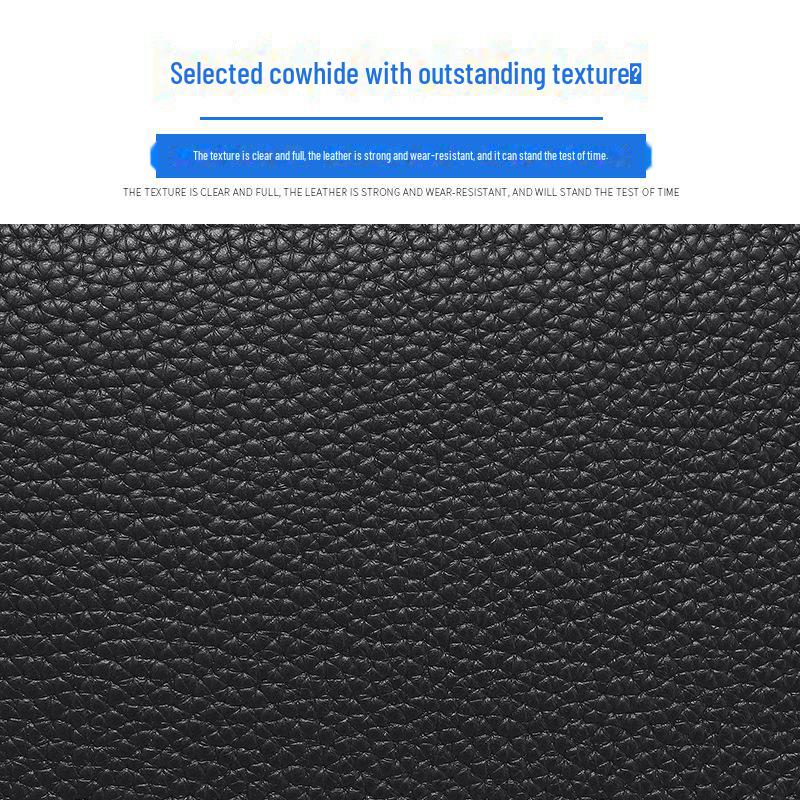 Men's Genuine Leather Water-Resistant Briefcase: High-End, Large-Capacity Commuter Bag