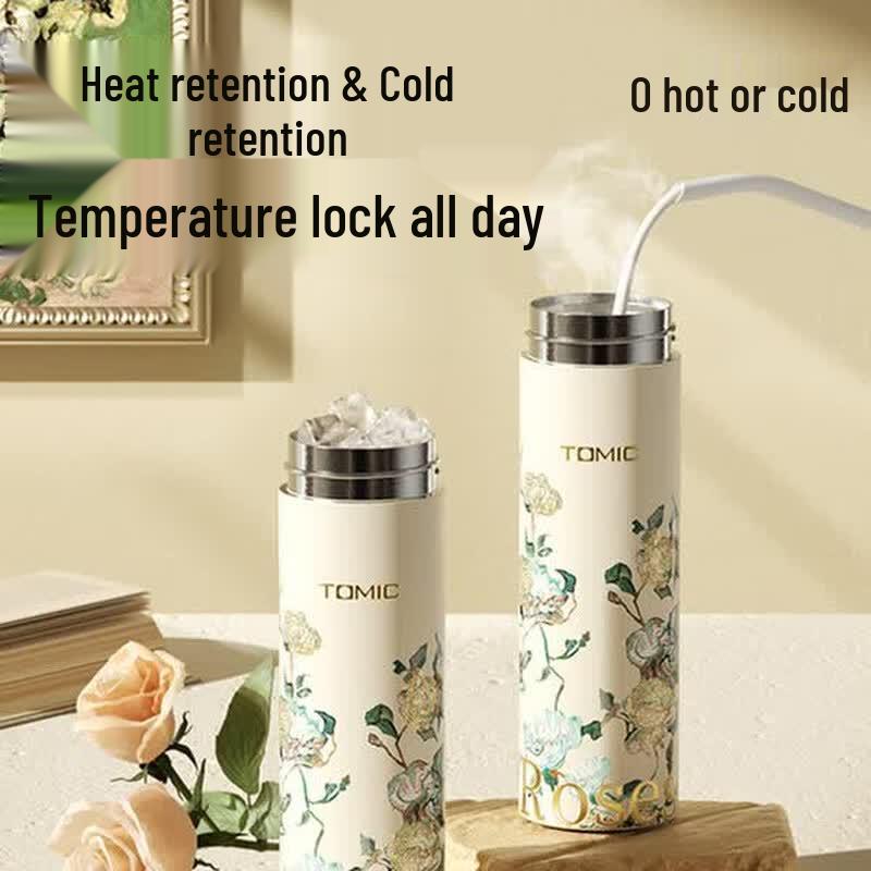 TOMIC TW60219Ti Sunflower Pure Titanium Insulated Mug