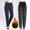 Middle-aged Women's Pants, Mother's Winter Pants, Middle-aged Women's Cotton Pants, Grandma's Straight Trousers, Warm and Velvet To Keep Warm