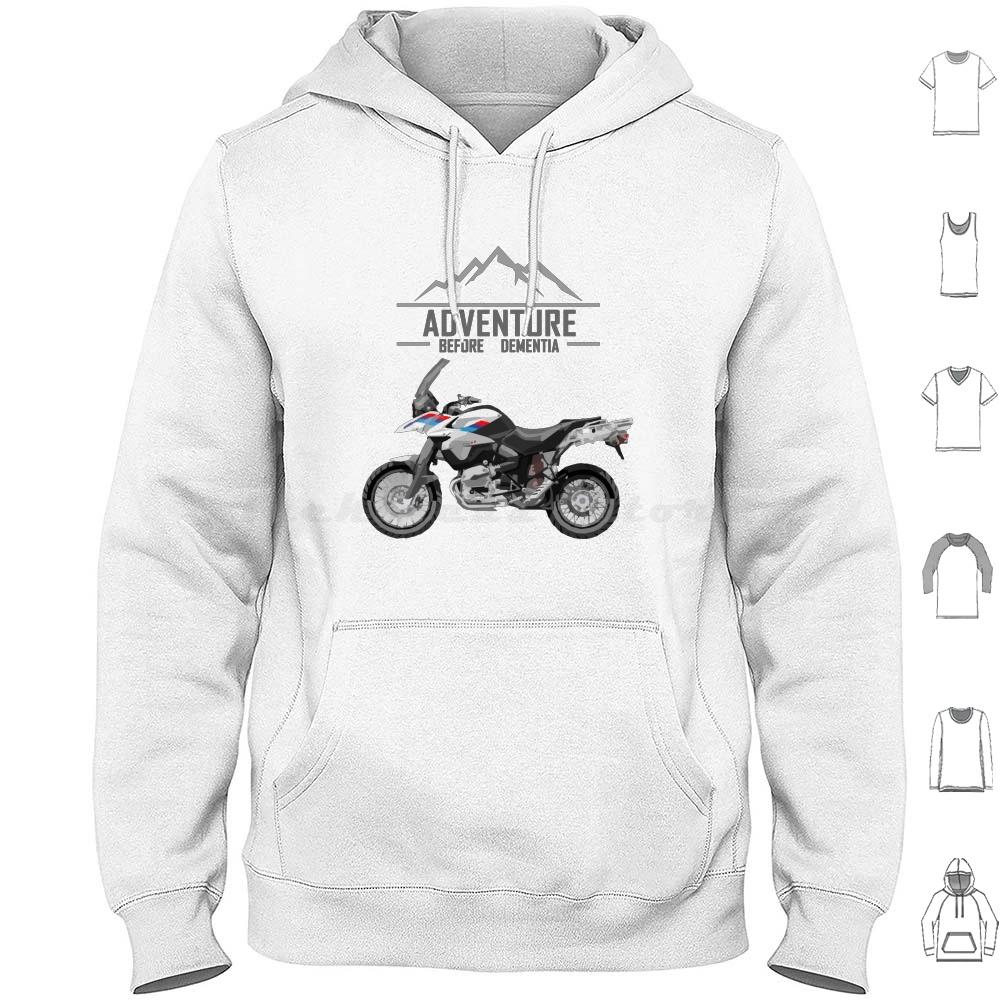 Adventure Before Dementia Funny Mountain Adventure Gs Motorcycle Bike Hoodie Cotton Long Sleeve Adventure Motorcycle Nature