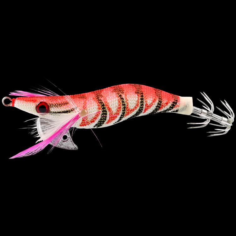 Plastic Hard Bait Shrimp Set Lure Fishing Supplies Fishing Gear Bait 2.0 Squid Hook Luminous Shrimp Fishing Gear Bait