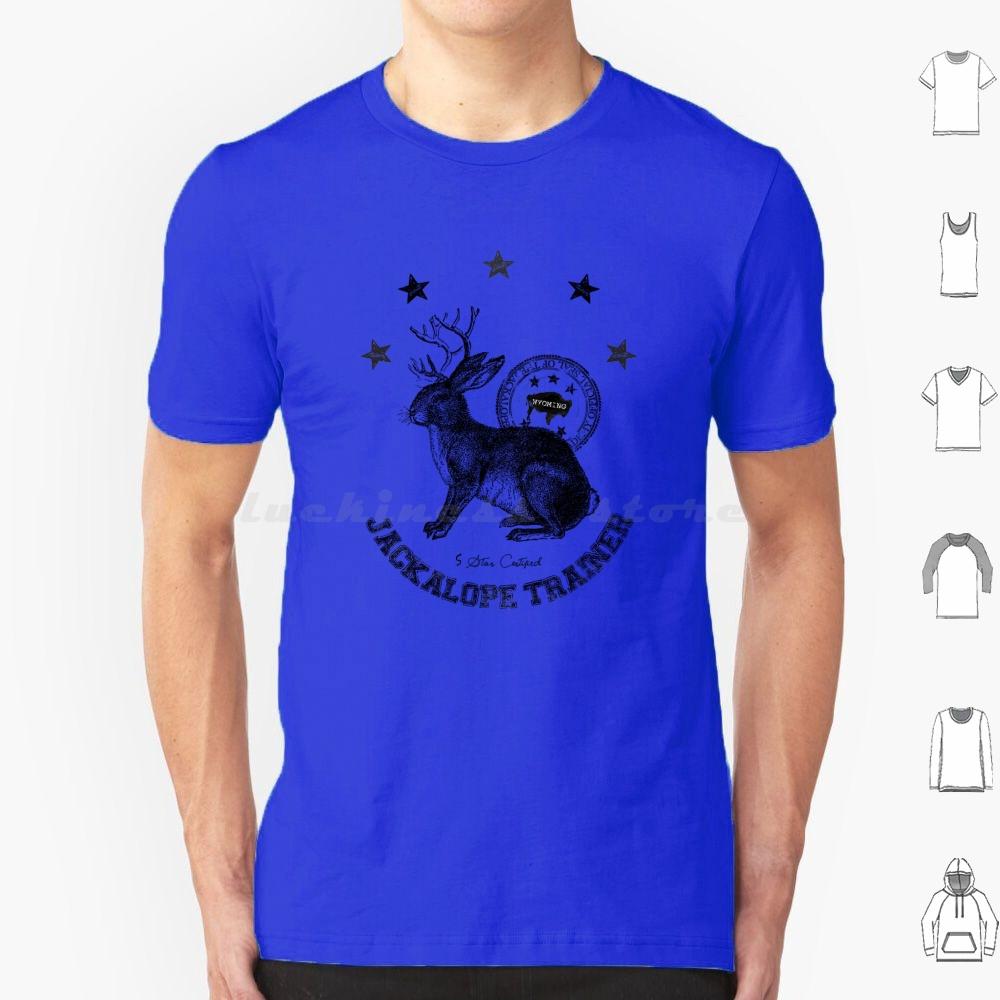 Jackalope Trainer Beige Background T Shirt Big Size 100 Cotton Jackalope Animal Animals Mythical Animals Wyoming Animal S