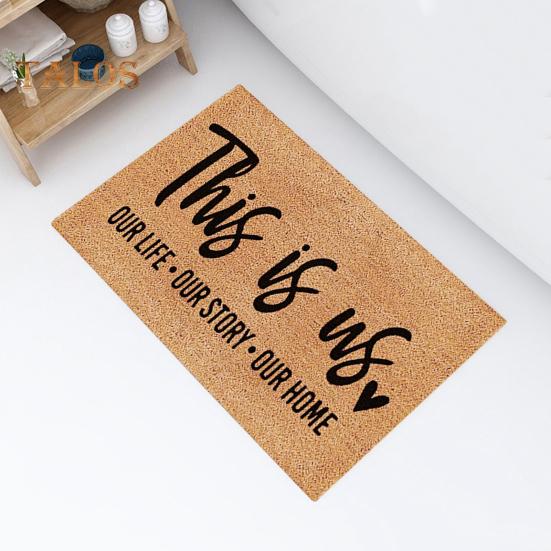 

Коврик для входной двери 60x40 см, противоскользящий впитывающий износостойкий прямоугольный коврик для входной двери в ванную комнату, добро пожаловать, напольный коврик для передней двери