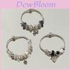 Heart Shape Alloy Bracelet For Women With Beaded Jewelry And Crystal Accents Perfect For Casual Wear
