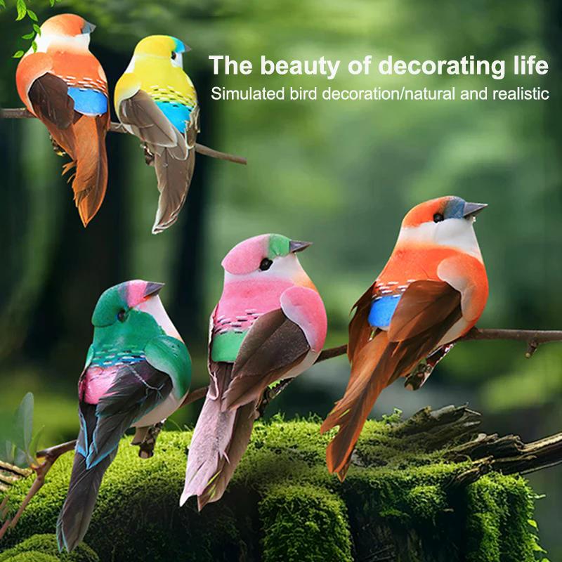 1pcs Cute Artificial Birds Fake Foam Animal Simulation Feather Birds Models Tit DIY Craft Home Garden Ornament Decoration