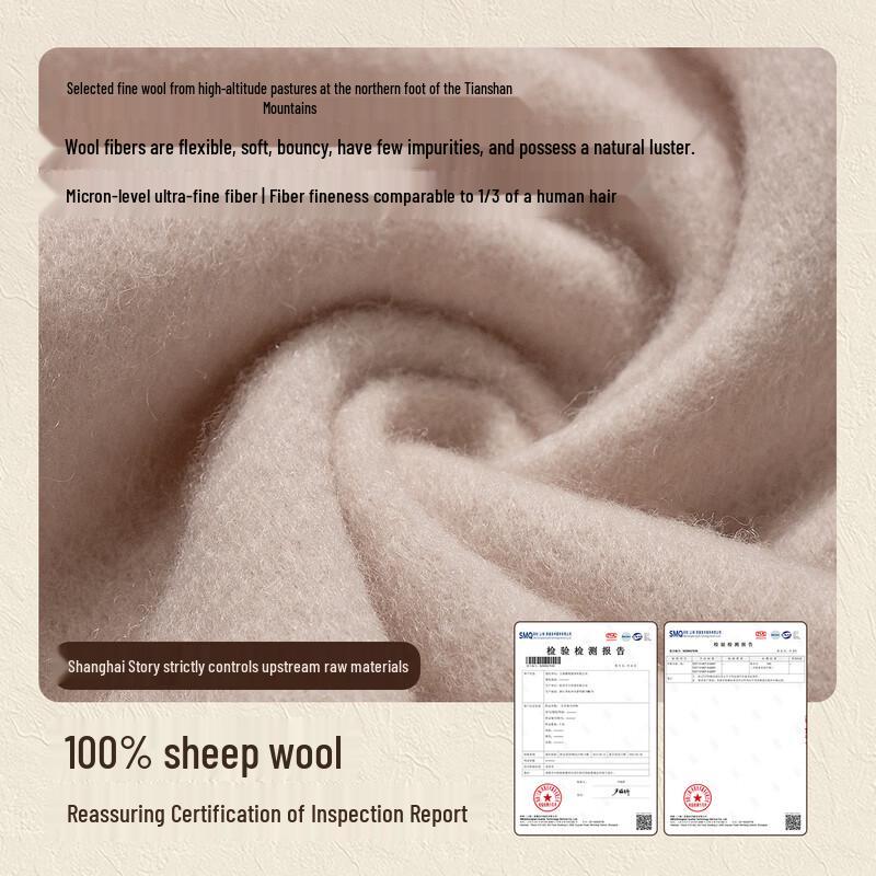 Shanghai Story Embroidered 100% Wool Scarf