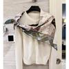 NINA SOLOR Double-Sided Sand Washed Twill Silk Scarf