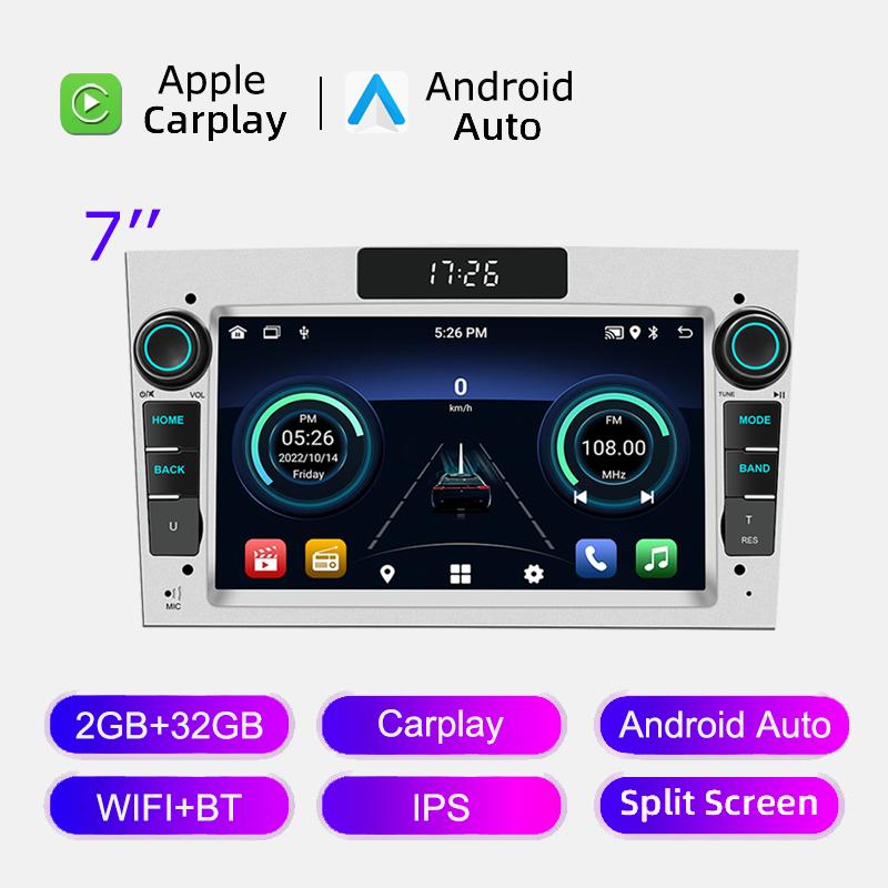Android Radio for Opel Antara Astra H Corsa C D Meriva Signum Combo Zafira Vivaro Multimedia Carplay GPS Navigation LED Clock HU